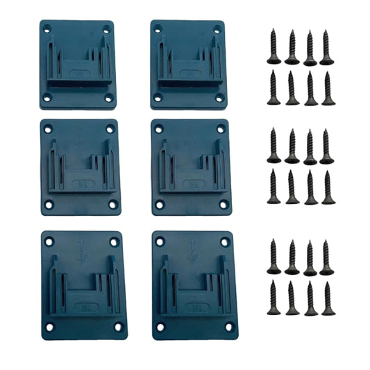Set of 6 battery holders for Makita batteries: drill, wall mount for Makita