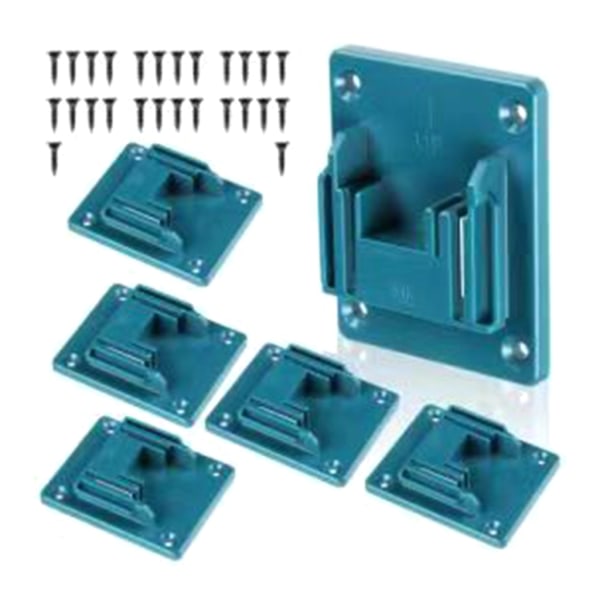 Set of 6 battery holders for Makita batteries: drill, wall mount for Makita
