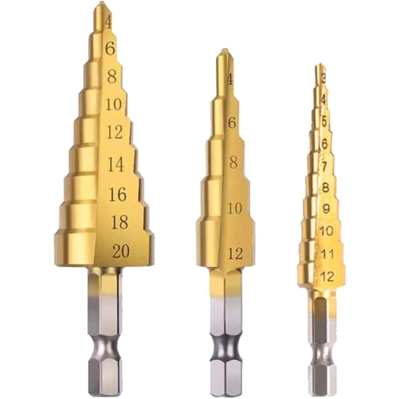 Step Drills Double Groove Countersink Drill High Speed Steel Cone Drill