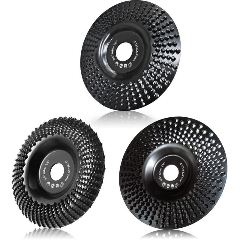 Wood sanding disc 125 mm, 3-piece sanding discs for shaping, sanding