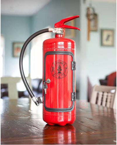 Fire Extinguisher Minibar Wine Cabinet Perfect Gift for Men red B