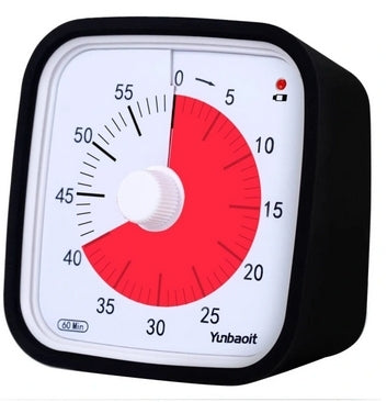 Visual Timer 60min - classroom school for children Black