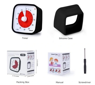Visual Timer 60min - classroom school for children Black