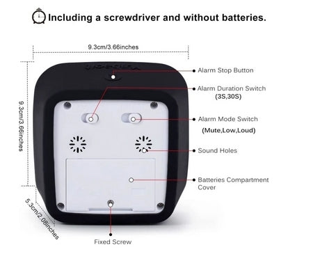 Visual Timer 60min - classroom school for children Black
