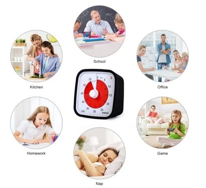 Visual Timer 60min - classroom school for children Black