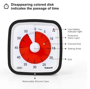 Visual Timer 60min - classroom school for children Black