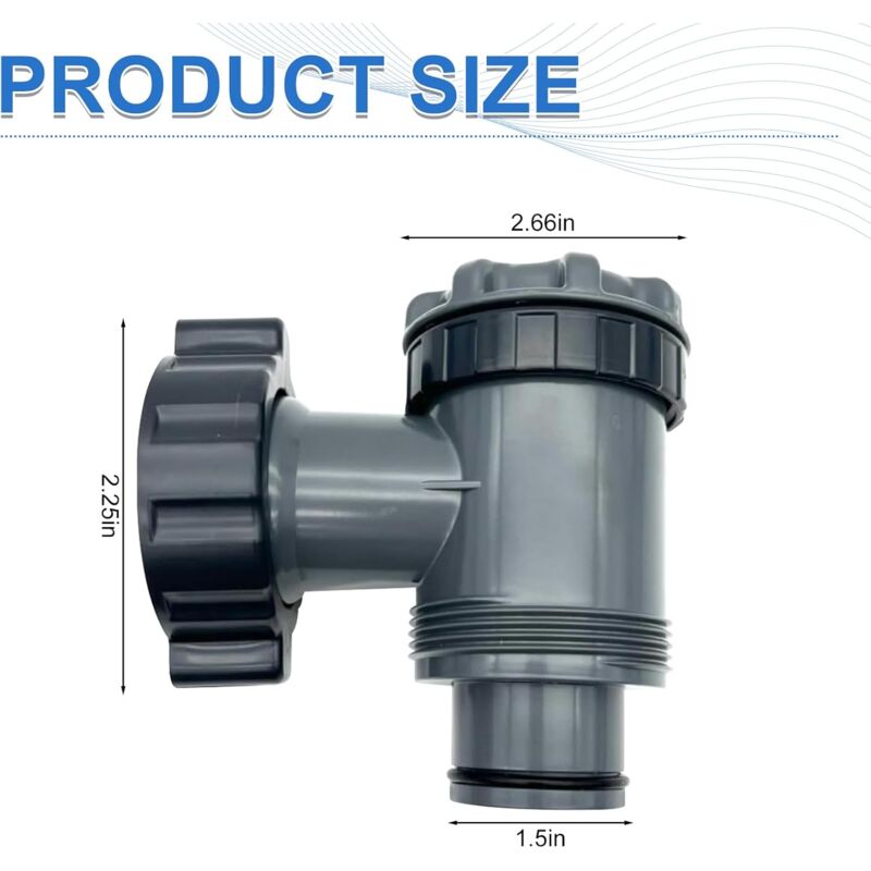 Inlet/Outlet Valve Compatible with Coleman, Intex, Bestway, Above Ground Pool