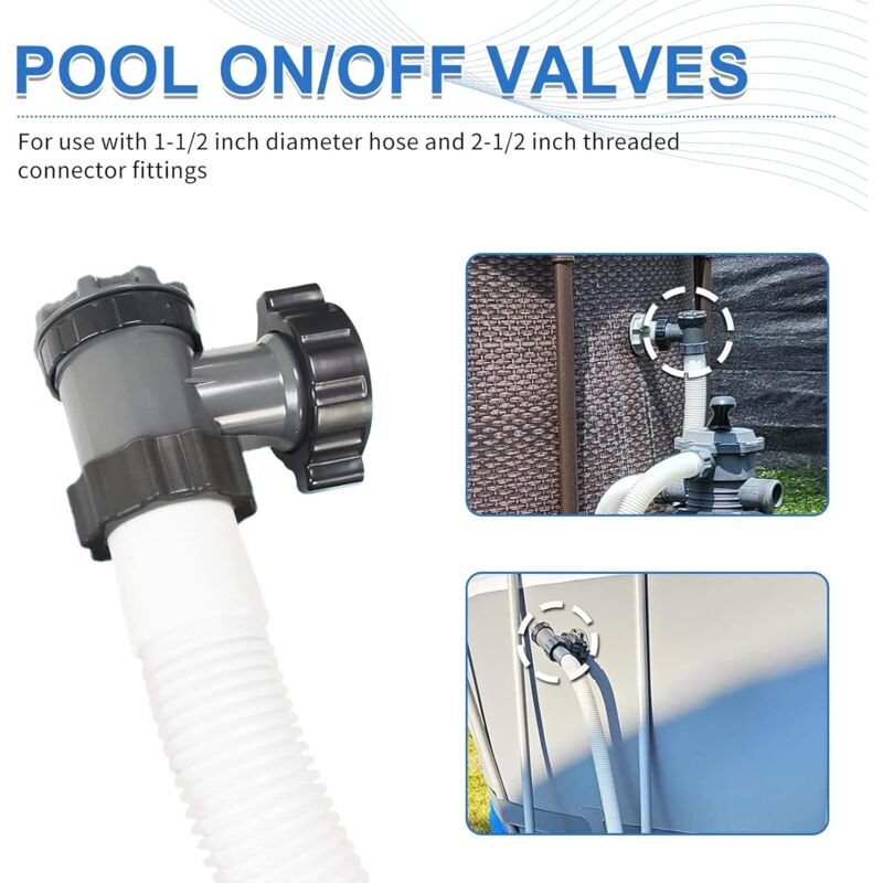 Inlet/Outlet Valve Compatible with Coleman, Intex, Bestway, Above Ground Pool