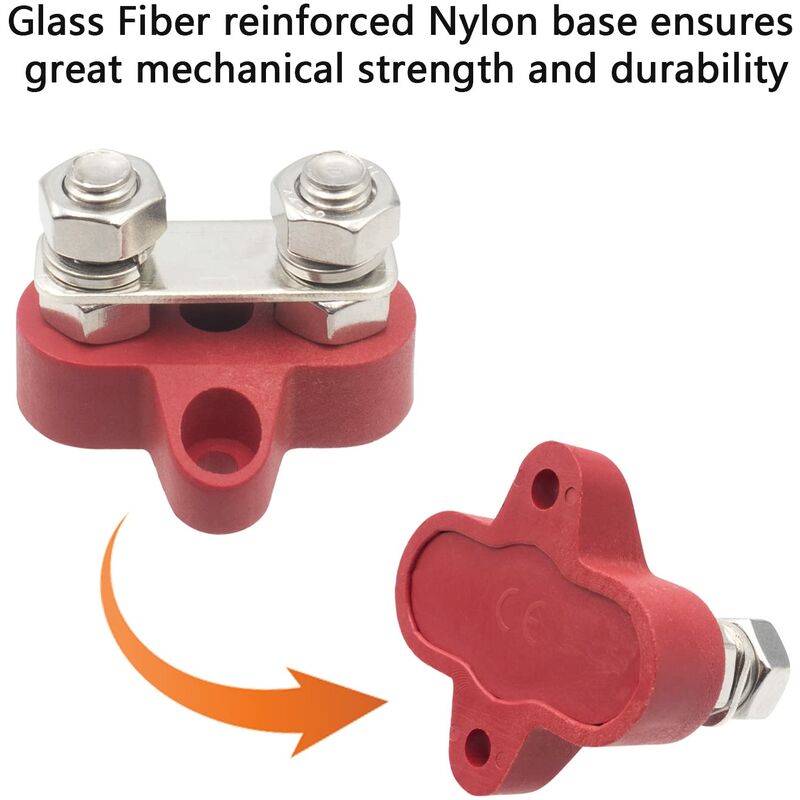 Busbar Terminal Block Battery Power Ground Terminal Block M8 Dual Pins