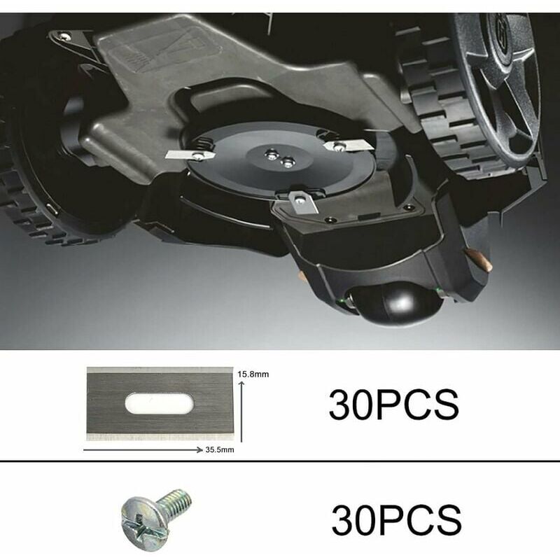 Pack of 30 lawn mower blades for Husqvarna with double ground s/s blades