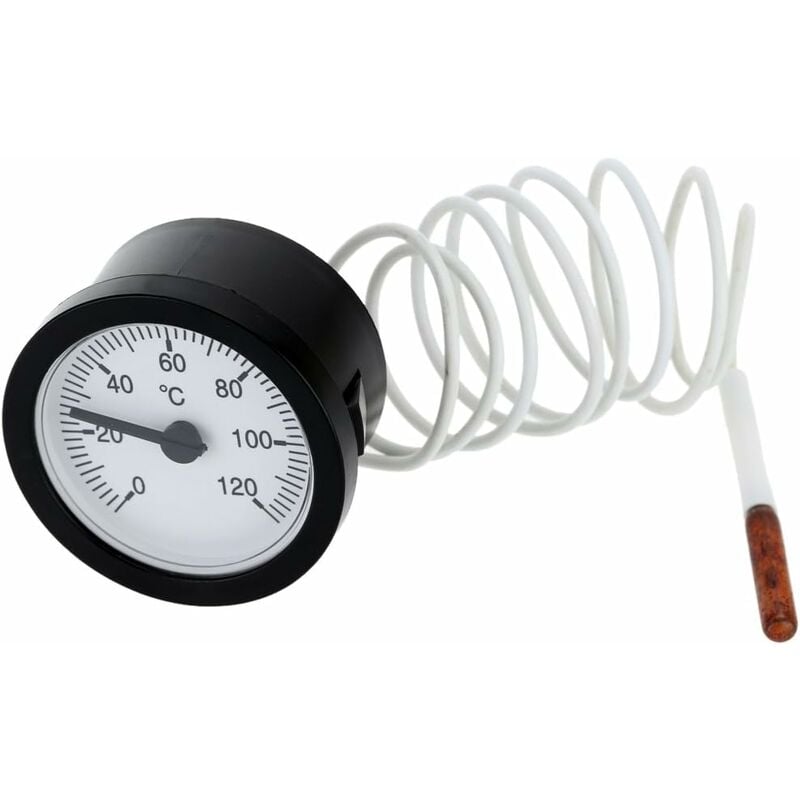Dial Thermometer Capillary Temperature Gauge with 1m Sensor 0-120°C
