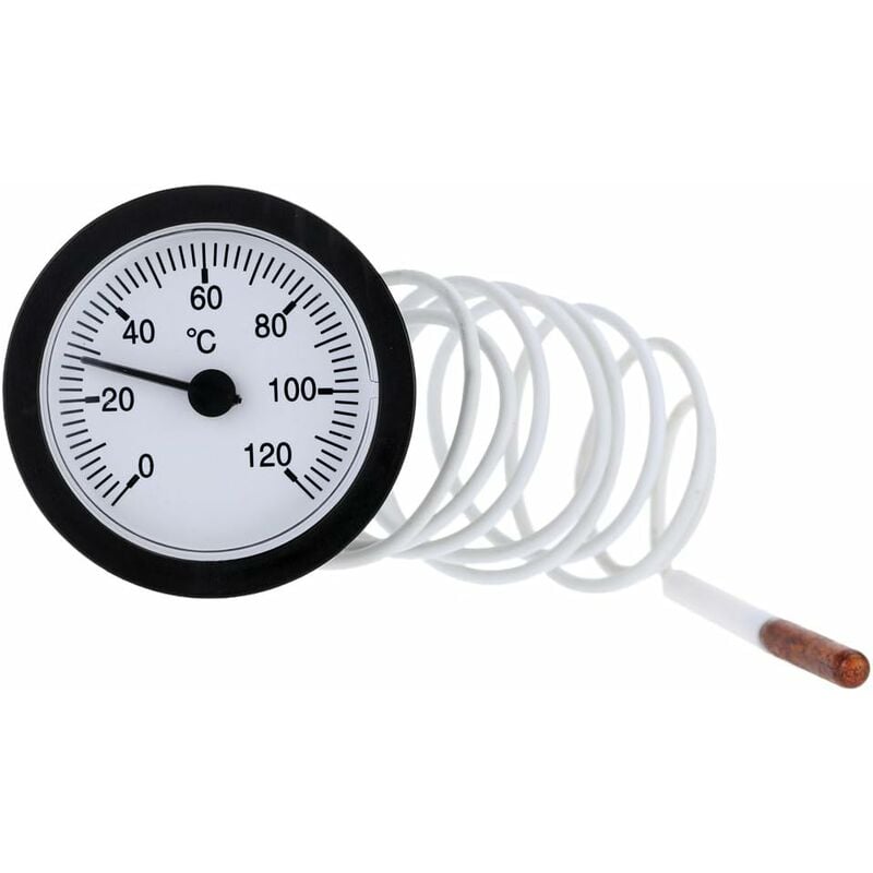 Dial Thermometer Capillary Temperature Gauge with 1m Sensor 0-120°C