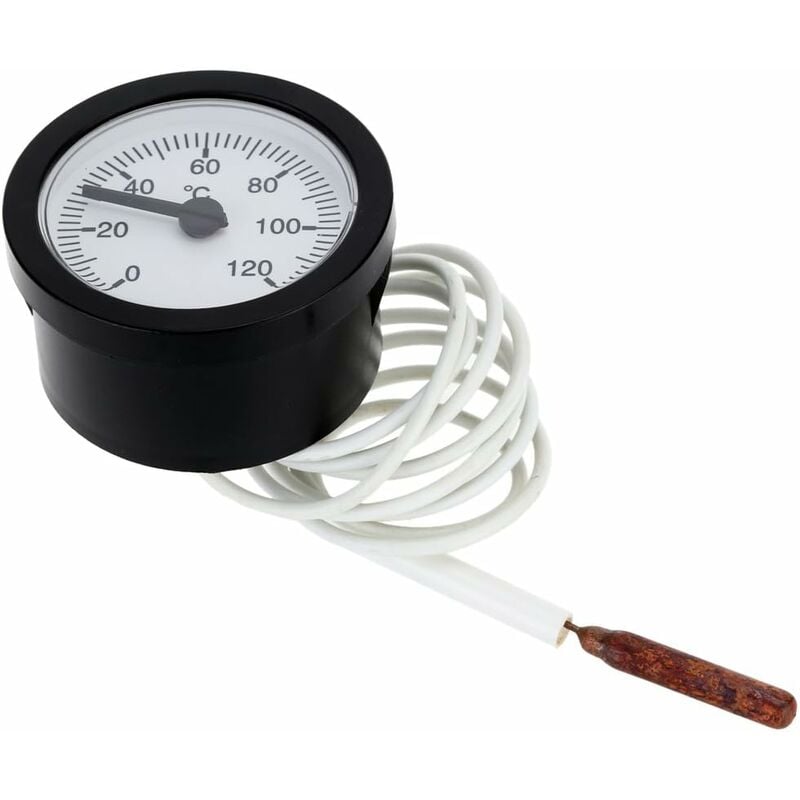 Dial Thermometer Capillary Temperature Gauge with 1m Sensor 0-120°C