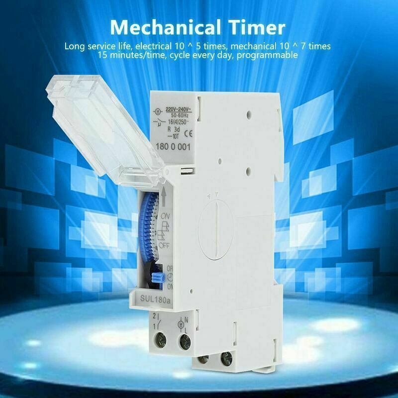 Programmable Timer, Mechanical Timer, 15 Minutes to 24 Hours Programmable