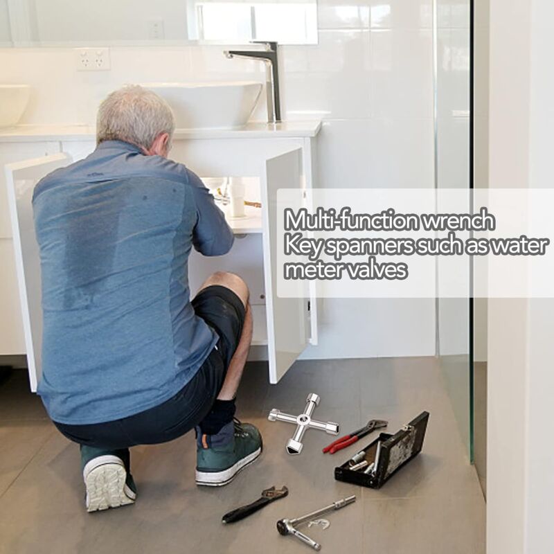 4-in-1 Universal Electrical Cabinet Wrench for Elevators and Valves