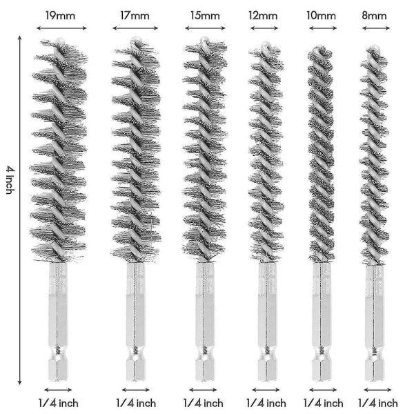 pcs wire brushes for drilling, small wire brush in different sizes, for cleaning