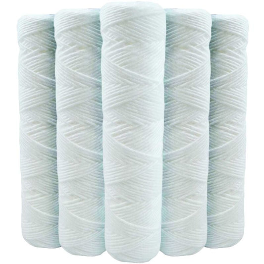 5-Pack 9 3/4 Inch Anti-Sediment Water Filter Cartridges - 20 Micron Compatible