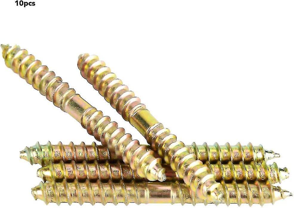 10pcs Double Head Wood Screws Plated Self Tapping 78mm*8mm