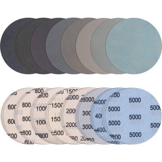 24-piece 50mm wet and dry sanding discs, 600-5000 grit, abrasive