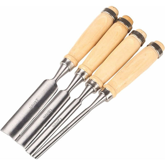 4pcs Artist Carpenter Woodcut Wood Carving Hollow Iron Woodworking