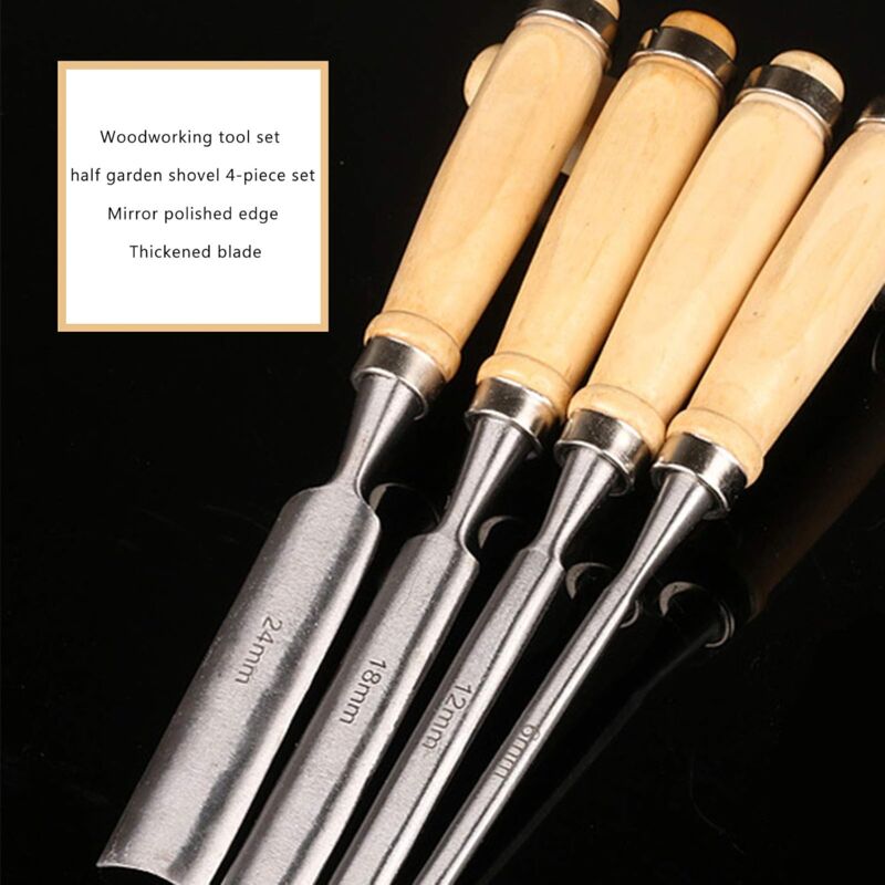 4pcs Artist Carpenter Woodcut Wood Carving Hollow Iron Woodworking