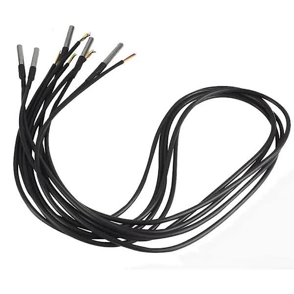 5pcs Waterproof DS18B20 Temperature Sensor, Digital Temperature
