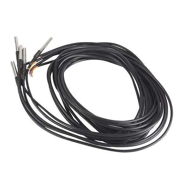 5pcs Waterproof DS18B20 Temperature Sensor, Digital Temperature