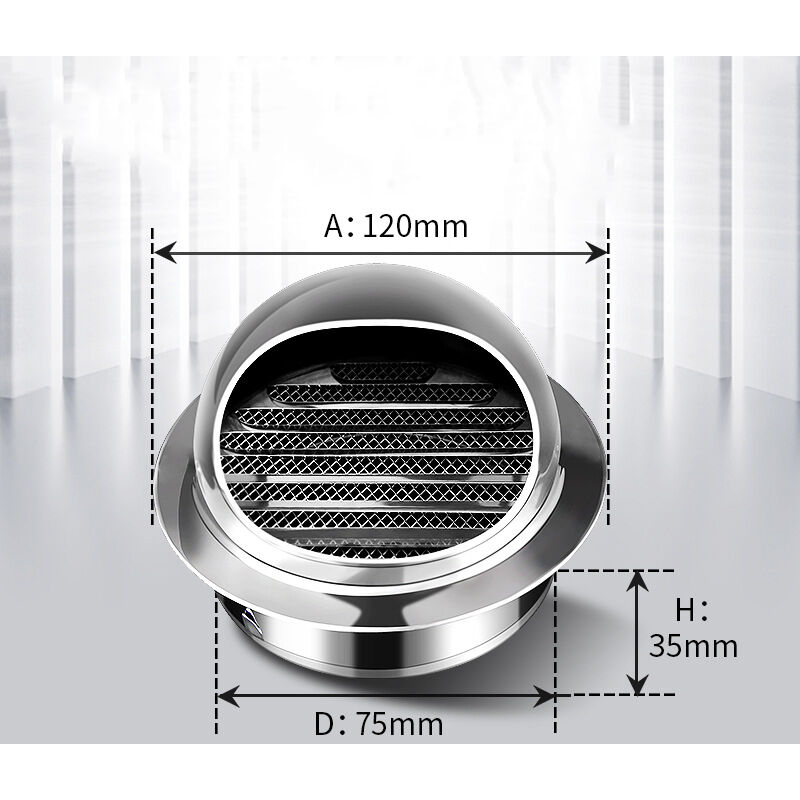 Stainless Steel Ventilation Grille, 80mm, Durable Airflow Equipment