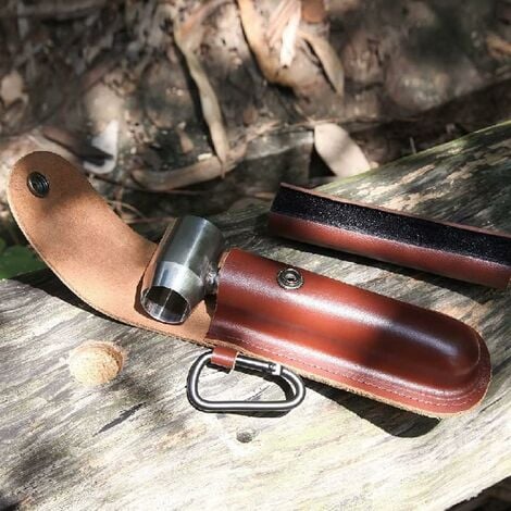 Manual drill, hand drill for woodworking with leather case for bushcraft