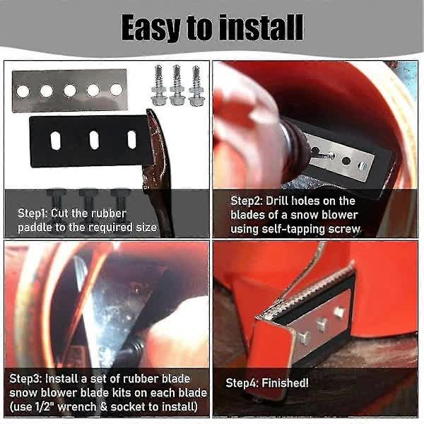 Snowblower Impeller Modification Kit - 1/4 inch 3-blade Universal,