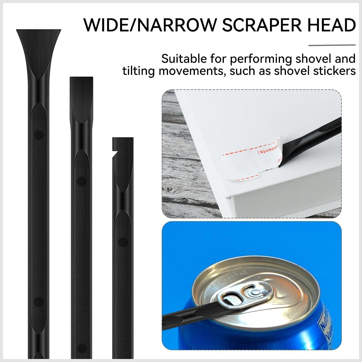 Plastic Scraper Tool for Tight Spaces, Non-Scratch Kitchen Scraper