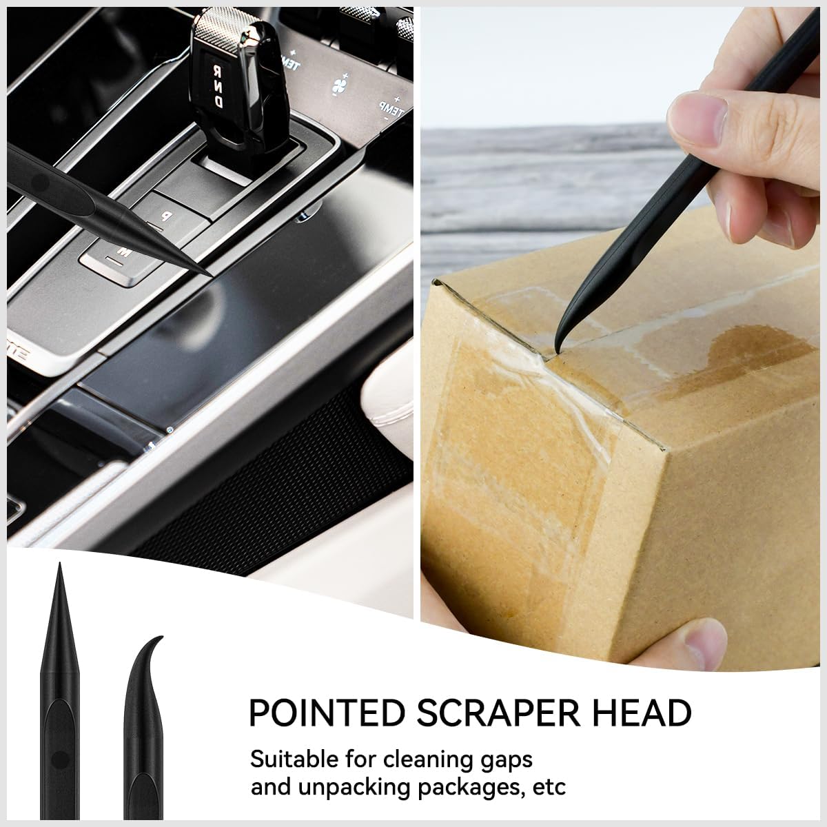 Plastic Scraper Tool for Tight Spaces, Non-Scratch Kitchen Scraper