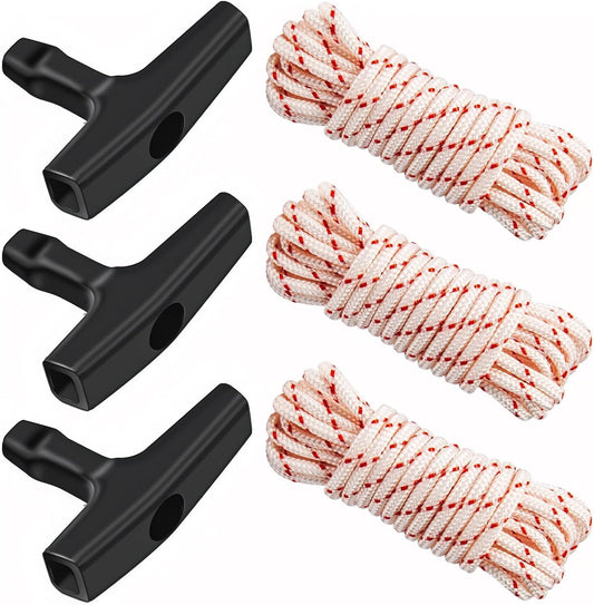 10 ft x 9/64" (3.5mm) Pull Cord Rope with Handle, Premium Starter Rope
