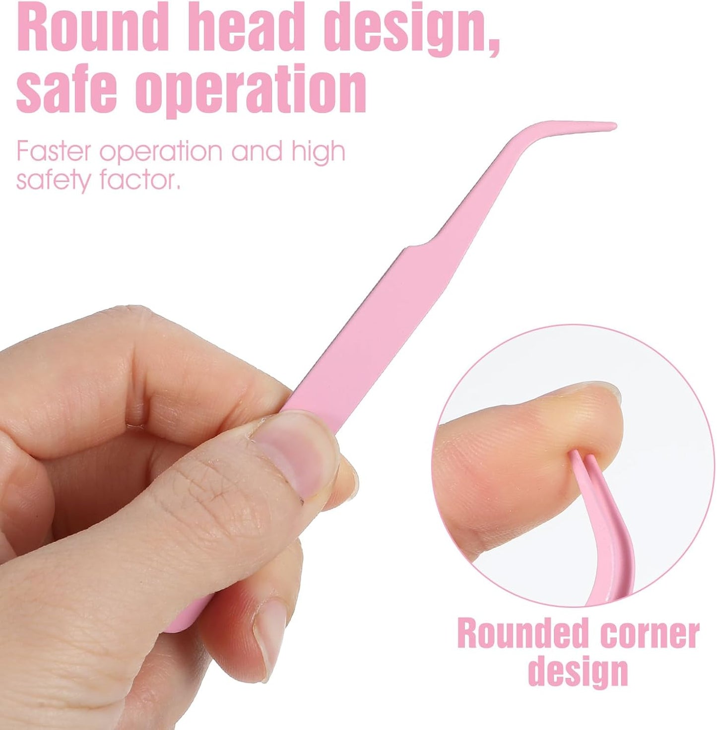 5PCS Lash Extension Tweezers,Stainless Steel Lash Applicator Tools Multipurpose Tweezers for Intricate Projects Scrapbooking Cardmaking Stickers Isolation Nail Art DIY Craft Projects