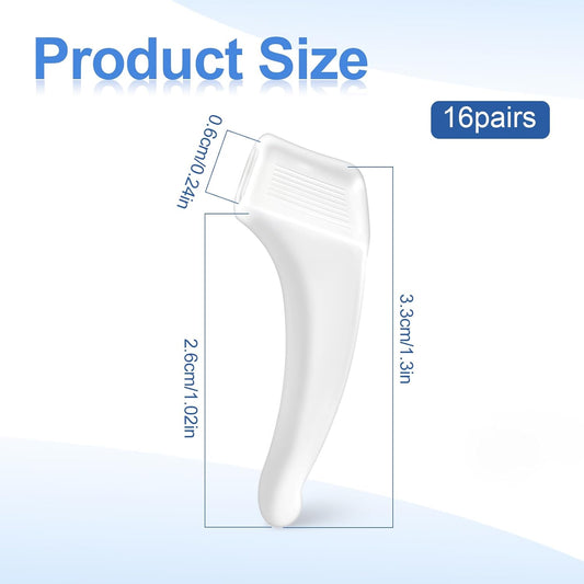 16 Pairs Glasses Ear Hook Eye Glasses Ear Grippers Silicone Anti Slip Eyeglass Holder, Eyeglasses Grip Hooks Safety Eyewear Retainer for Sunglasses Temple Tips Sleeve Retainers for Eyeglass
