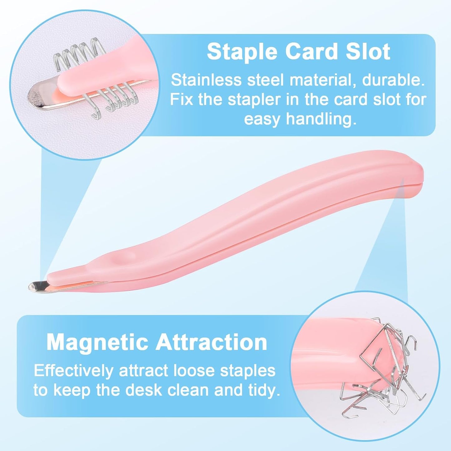 4 Pack Magnetic Staple Remover Tools, Professional Stapler Removers + Garden Shovel Trowel Garden Tool with Measurement Mark