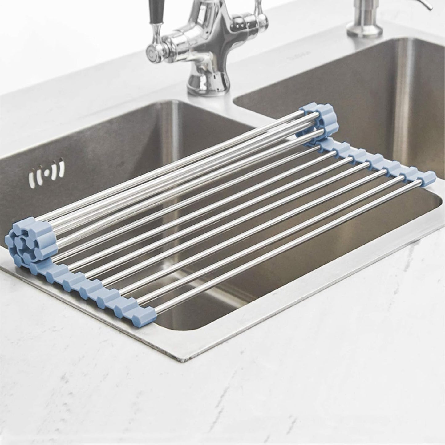 Over The Sink Dish Drying Rack，Foldable Dish Drainer, Gray + Craft Hole Punch, Kids Hole Punch, Earring Punch Card Tool, Handheld Hole Puncher.