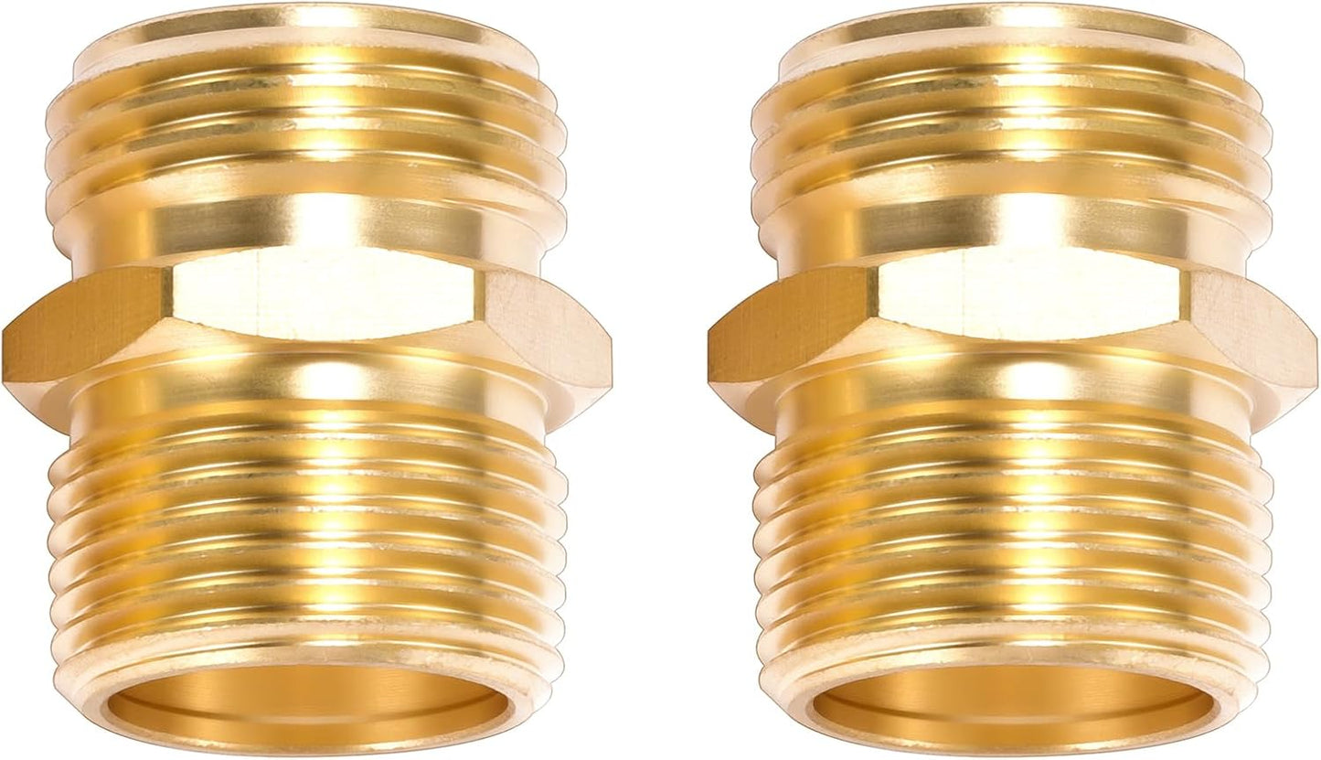 3/4" GHT to 3/4" NPT Male Connector, Brass Garden Hose Fitting