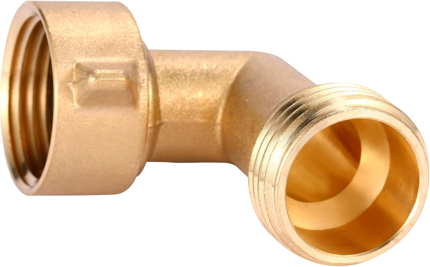 Garden Hose Elbow Connector 90 Degree, 3/4" Heavy Duty Brass Adapter