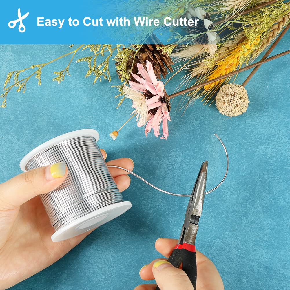 15 Gauge Aluminium Wire, 164 Feet 1.5mm Bendable Metal Craft Wire