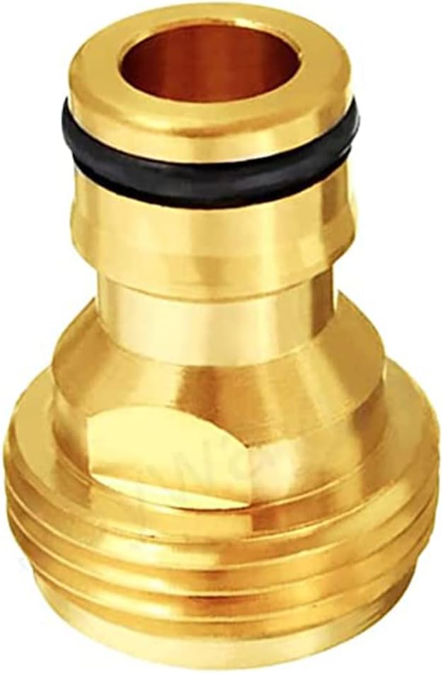 3/4” GHT Male Garden Hose Quick Connect Adapter Brass Connect Fitting（Pack of 4）