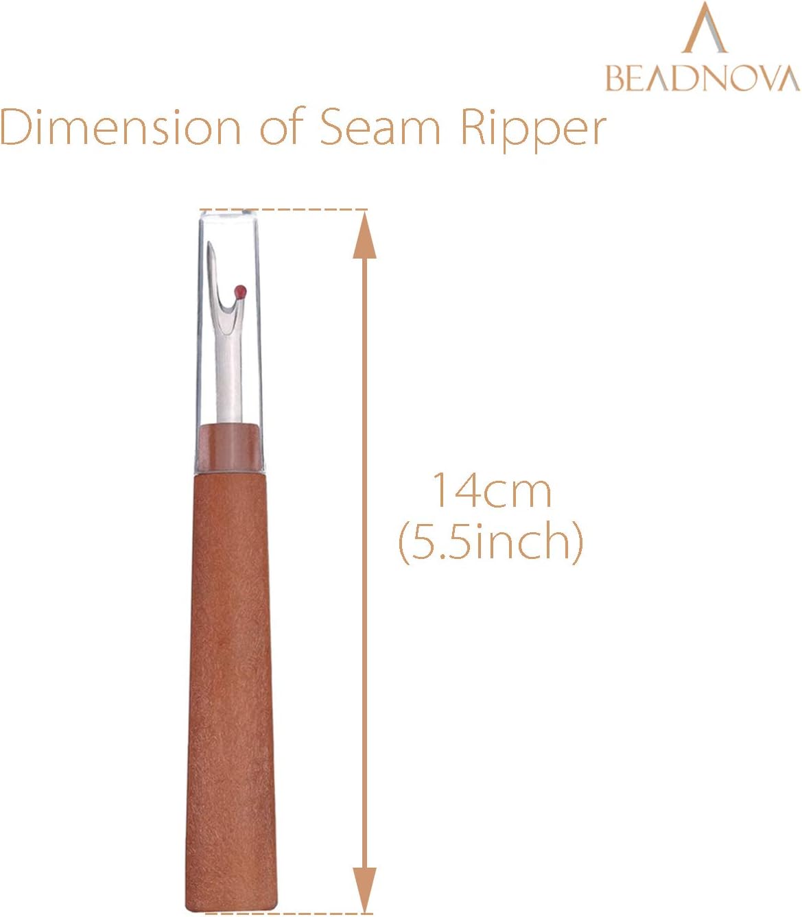 Seam Ripper 6pcs Wooden Style Plastic Thread Cutter Stitch Remover