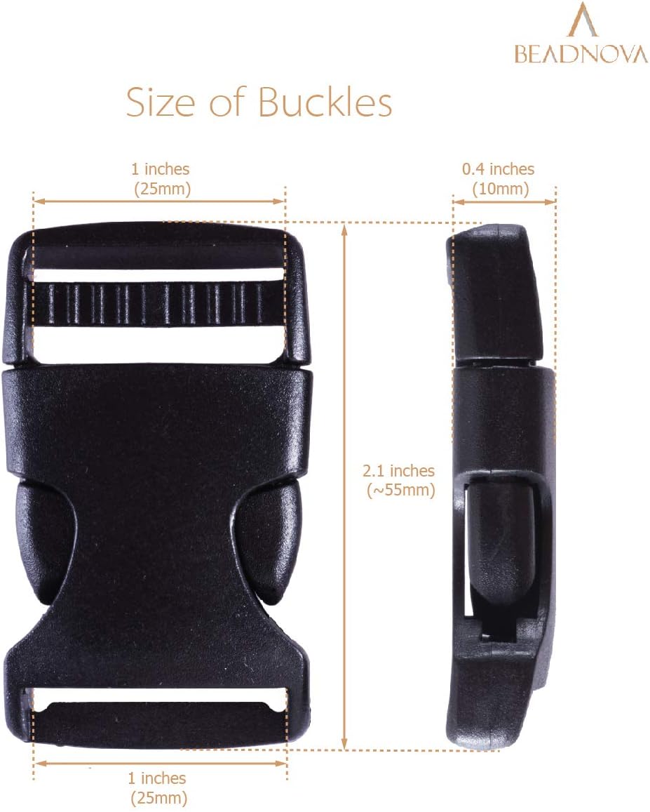 Side Release Buckle 1 Inch Plastic Buckles Clip Adjustable Release