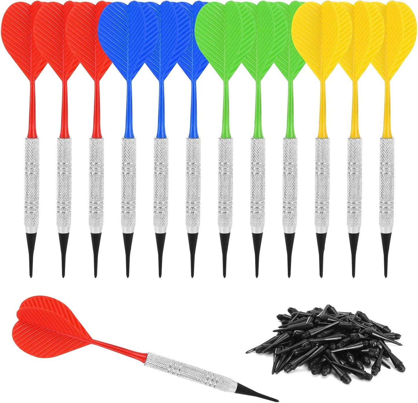 Soft Tip Darts, Bar Dart, Plastic Tip Darts Set, Attach Extra 100 Black