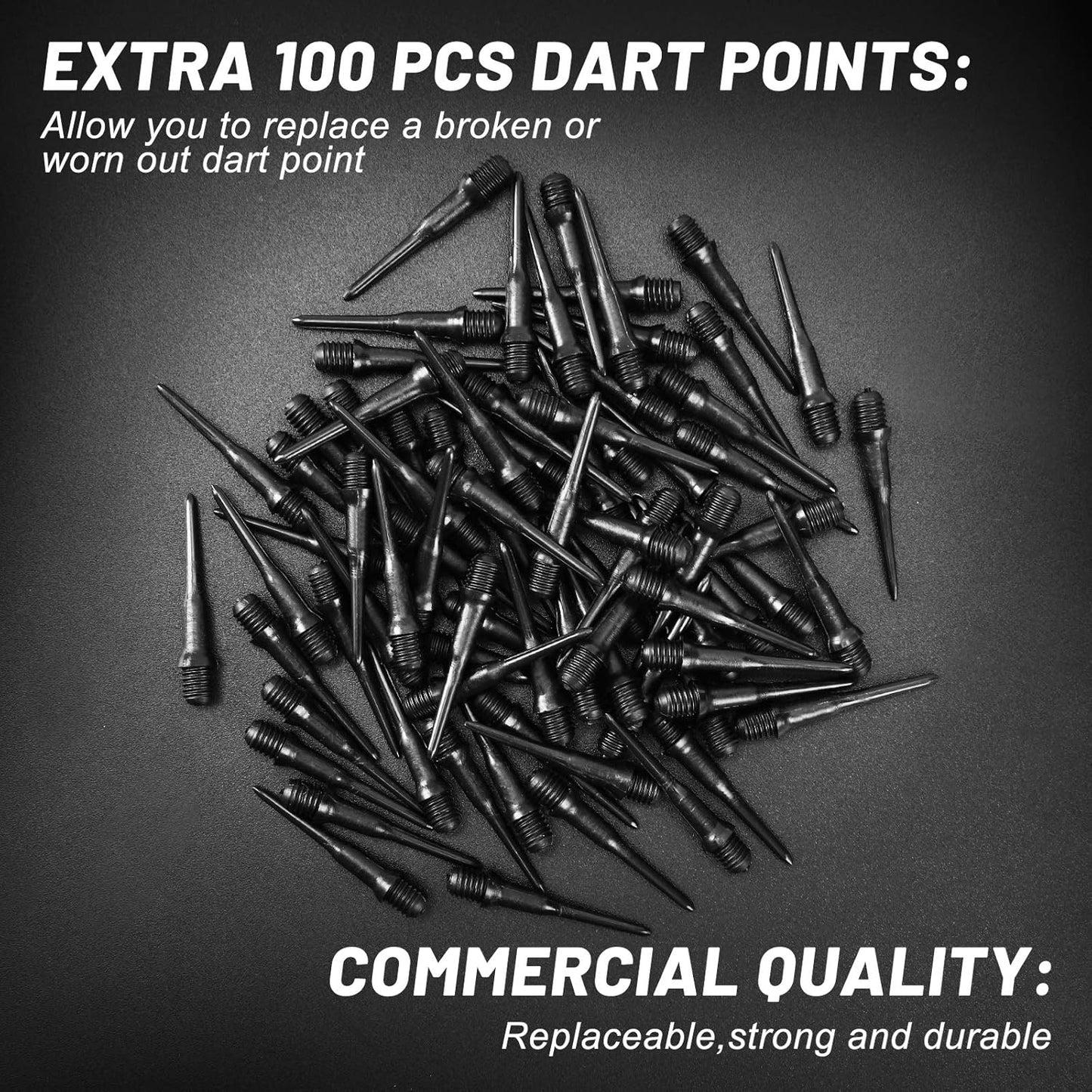 12 Pcs Soft Tip Darts, 18g Plastic Tip Darts Set, Attach Extra 100 Black 2BA Replacement Tips, Soft Tip Darts for Electronic/Plastic Dartboard