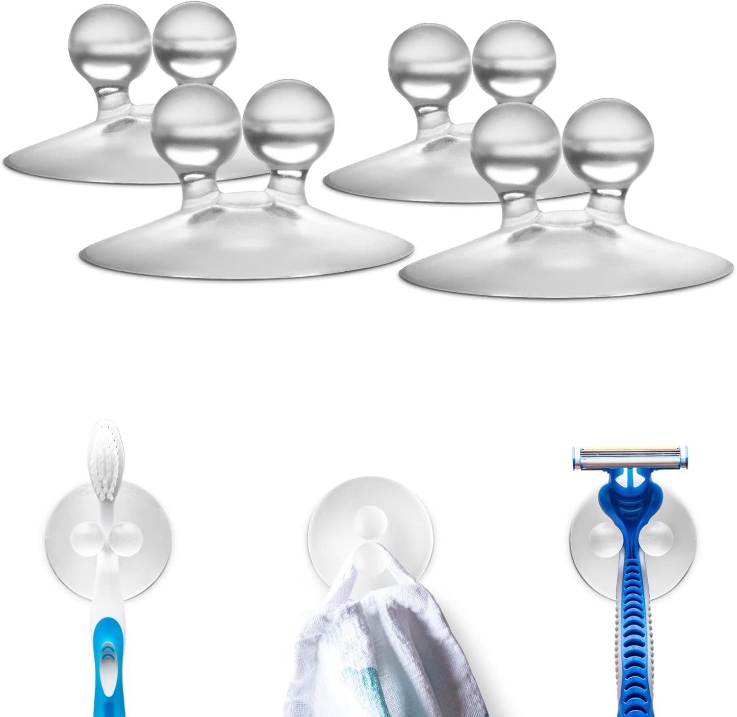 Jot Super Strong, Everyday, Multi-Purpose PVC Suction Hooks & Holders