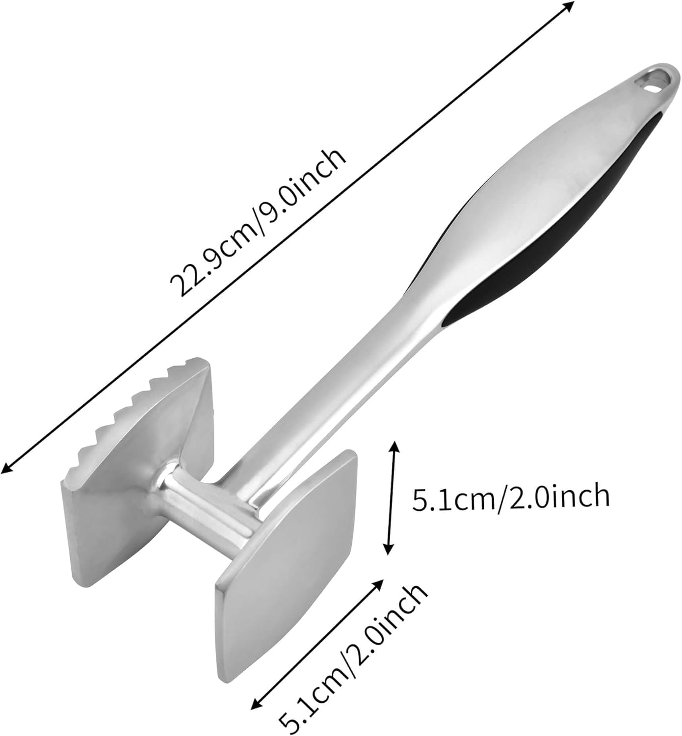Meat Tenderizer Hammer Tool Pounder For Tenderizing Steak Beef Poultry, Heavy Duty Dual-Sided Mallet with Soft Grip Handle - Multifunctional Kitchen Beater for Chicken,Fish, Baking