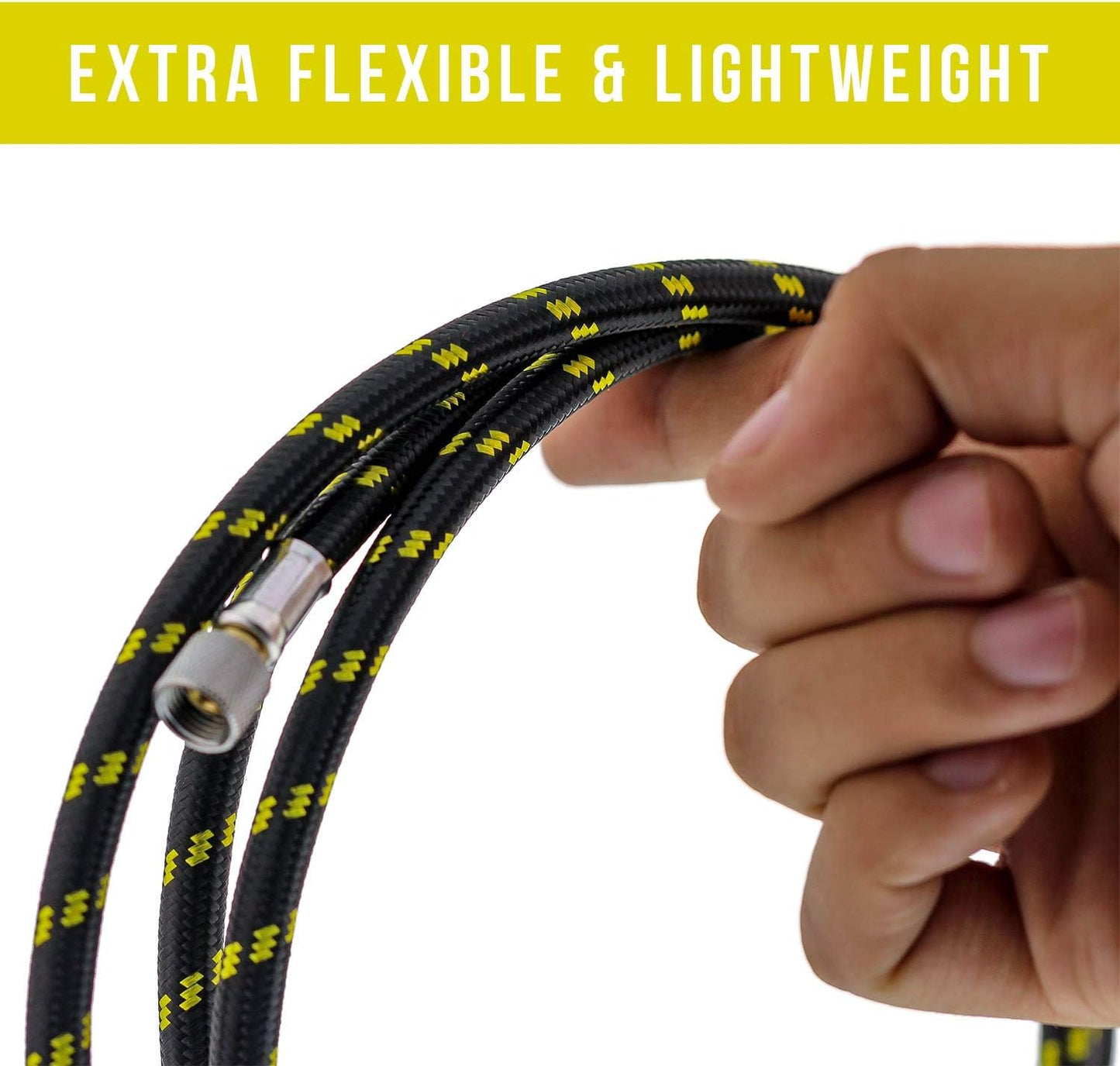 Premium 10 Foot Nylon Braided Airbrush Hose with Standard 1/8" Size