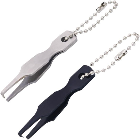 Split Ring Pliers Black & Silver Stainless Steel Fishing Pliers for Rigging