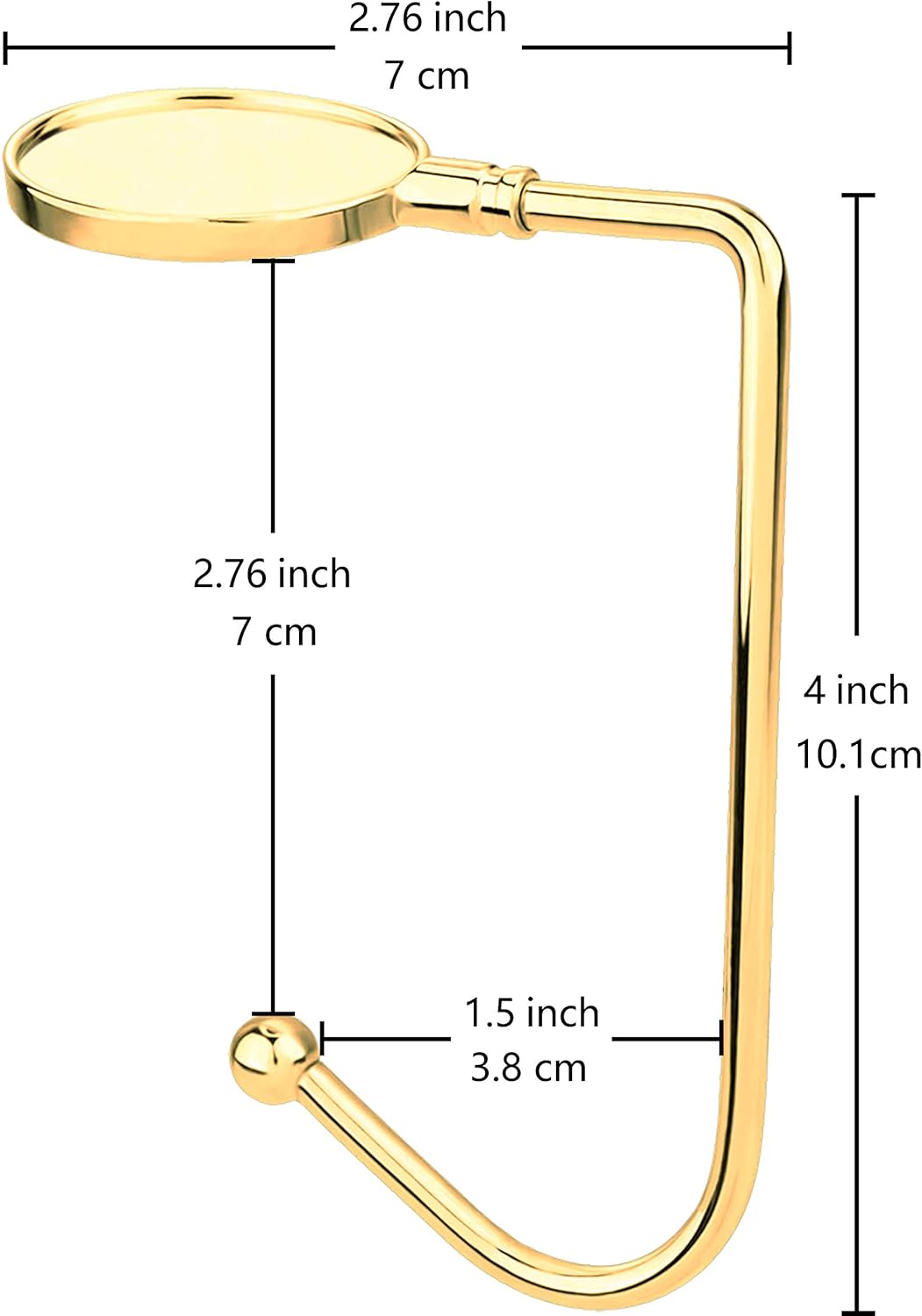 4 Pack Gold Rotatable Open Haar Clips No Drilling Required